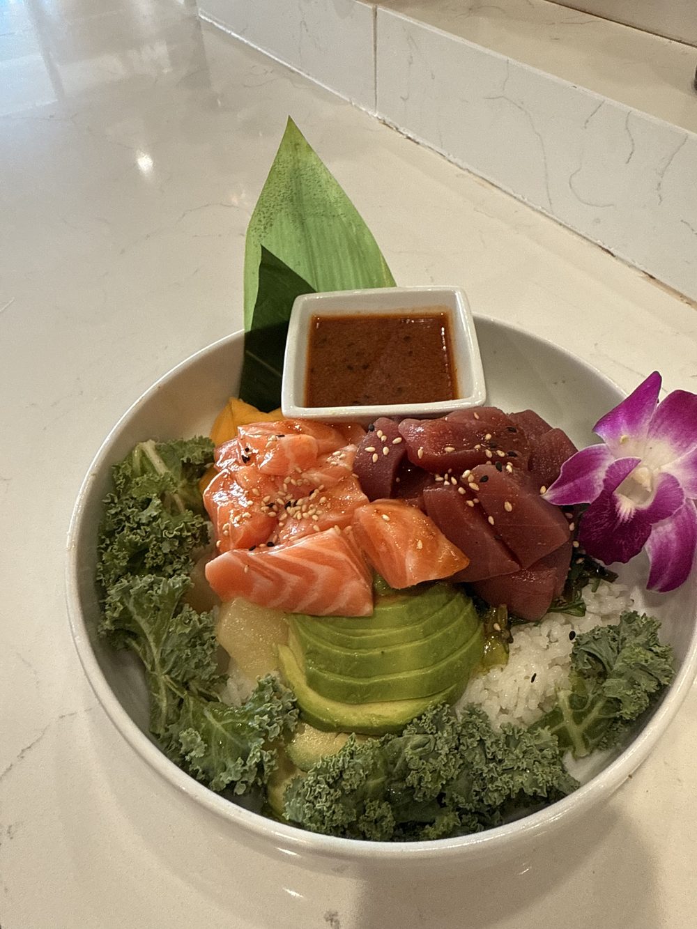 Fresh poke bowl